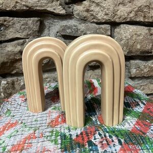 NWT Minimalist Art Deco Vases (set of 2) Mid Century 1920s 1930s retro